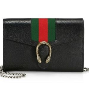 Gucci Dyonysus Stripe Wallet on Chain